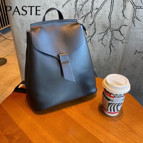 2021 Simple Designer Black Coffe Classic Women Backpack with Anti-theft Pocket Pretty Teenager Girls Rucksack Mochila Feminina