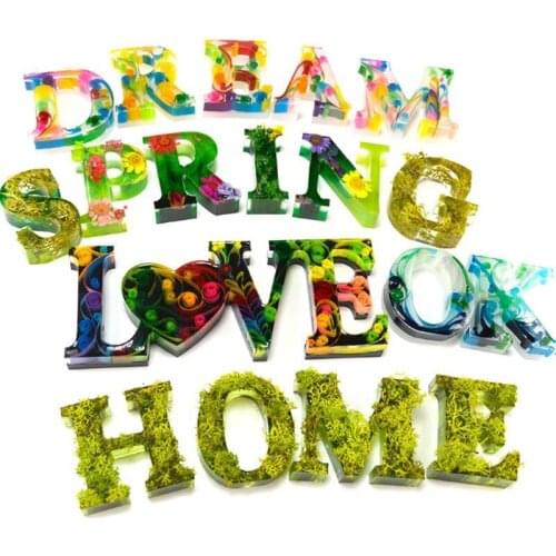 29Pcs Large 3D Love Home Family Letter Resin Mold Kit DIY Table Decor Art Craft