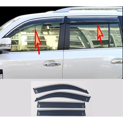 4pcs For LEXUS LX570 2016-2019 Plexiglass Window Visor Vent Shade Rain Guard Door Visor Car Accessories