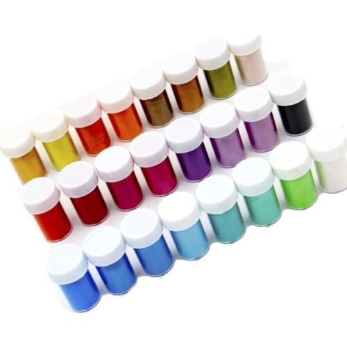 48/56 Colors Cosmetic Grade Pearlescent Natural Mica Mineral Powder Epoxy Resin Dye Pearl Pigment DIY Jewelry Crafts Making