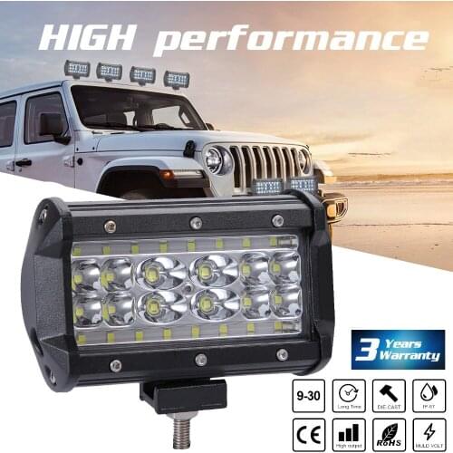 5" Inch 240W Spot Flood LED Work Light Bar Boat Truck Offroad SUV Driving Waterproof
