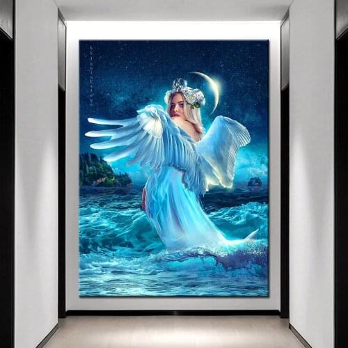 5D DIY Diamond Painting Angel, goddess of dreams Full round Embroidery Picture Mosaic With Rhinestones Kit Home Decoration gift