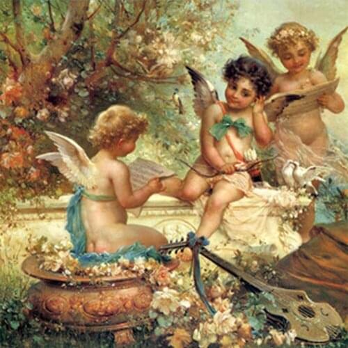 LI LOYE 5D DIY Diamond Painting Handmade Cross Stitch Kit Diamond Embroidery Music angel Diamond Mosaic Paste Pattern Bead RT843