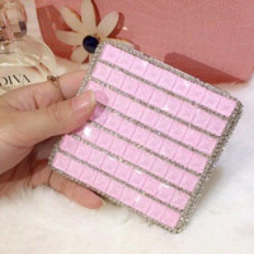 Smoke Case Cigarettes Woman Cigarette Box Case Metal Exquisite Rhinestone Pink Purple