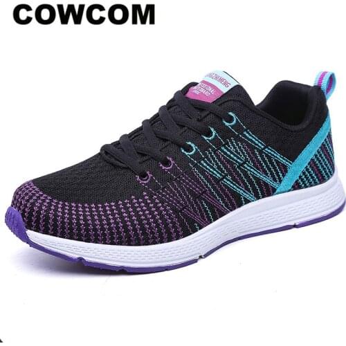 COWCOM 2021 Light Summer Shoes Womens Flying Running Shoes Low Top Womens Shoes Sports Casual Shoes Student Flat Shoes LCH