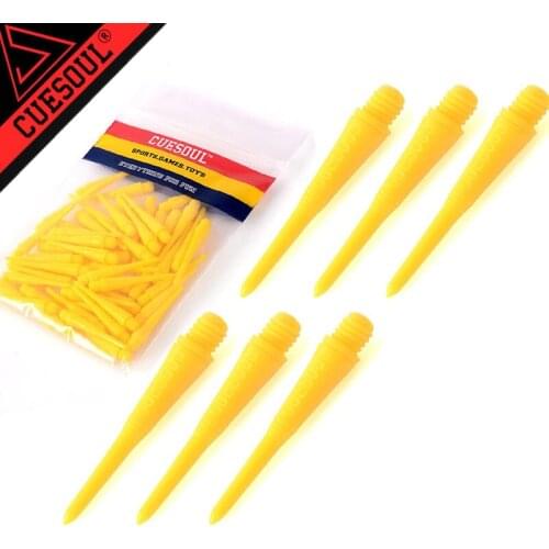 CUESOUL 50pcs 6 Colors Professional Dart Tip For Soft Tip Darts And Electronic Darts Tip