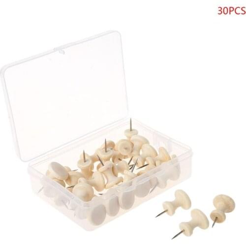 Wooden Thumbtack Board Pins Pushpins Drawing Photo Wall Studs Nail School Suppy