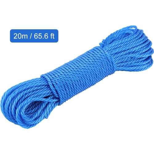 20m Clotheslines Long Colored Nylon Rope Climbing Traction Tying Shade Net Rope Clothesline Garden Supplies