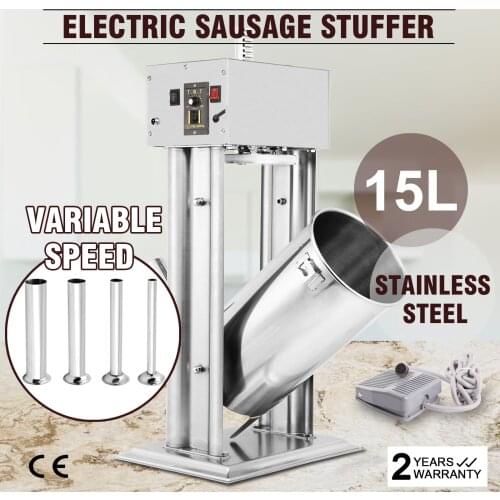Electric Sausage Stuffer 15 Litre Stainless Steel Filler Maker Machine