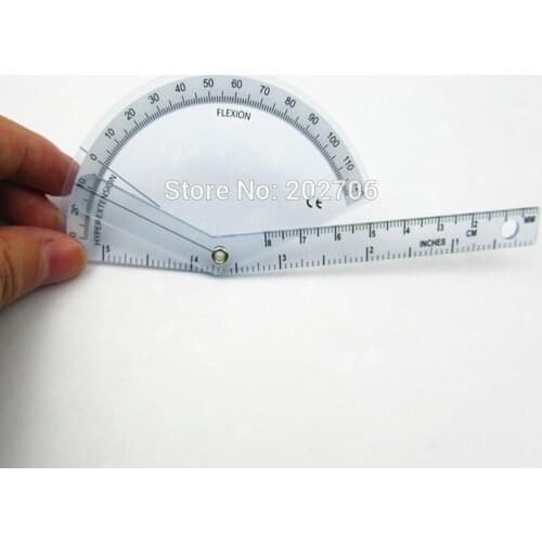 Finger Goniometer Measure Flexion / Hyper-extension Clear Plastic 3pcs/Lot Medical Tool