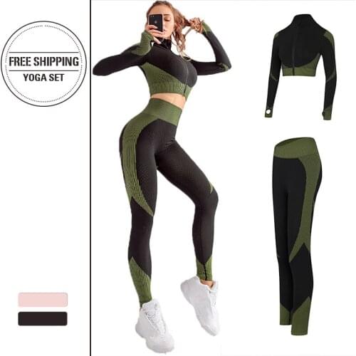 T Shirts + Pants 2 Pcs Women Yoga Set Gym Running Suit High Waist Pants Shirts Sport Fitness Sports Leggin Sportwear Clothing