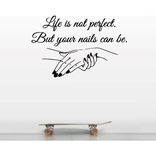 Exquisite Vinyl Decal Nail Salon Quotes Wall Sticker Art Mural Beauty Salon Decor decals for women girls bedroom decor