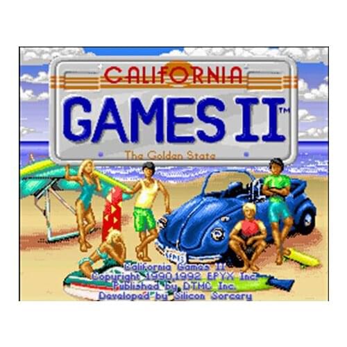 California Games II NTSC Version 16 Bit 46 Pin Big Gray Game Card For USA Game Players