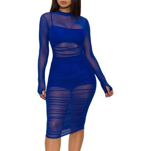 2020 Time-limited Vestidos Mujer Vestido De Festa Maxi Dress Plus Size Office Dress 2021club Net Yarn Women Multiple Colors