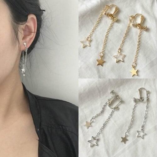 Fashion Jewelry Personality Geometric Stars Hollow Tassel Earrings Female Statement Earrings Boho Style Earrings