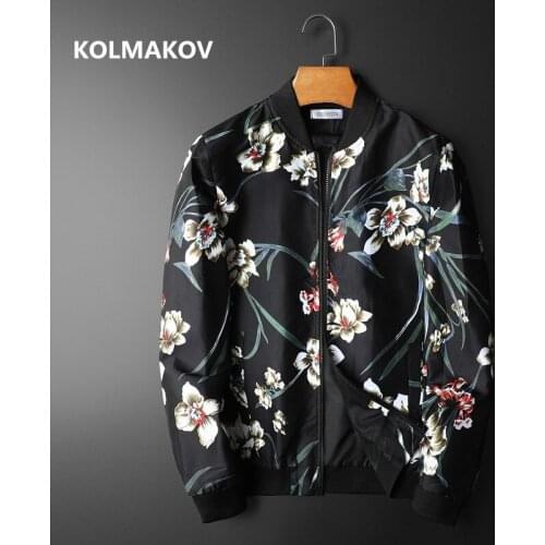 2021 spring Mens casual coat high quality jacket men, Autumn fashion flower color jackets men Large size M-5XL JK1002