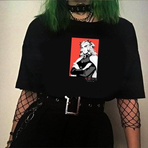 2021 Cute Anime Demon slayer Fashion Harajuku Summer Short-sleeve Male T-shirt