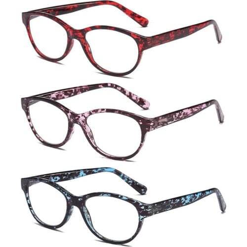 Reading Glasses Fashion Men and Women Flexible Spring Hinge Readers with Pattern Print Presbyopic Spectacles