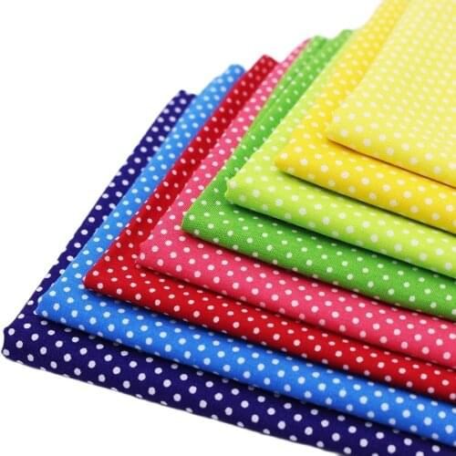 Multicolor Polka Dot Cotton Fabric Tilda Fabrics For Patchwork Cotton Tissue Home Textile Woven Telas Tecido Cotton Cloth