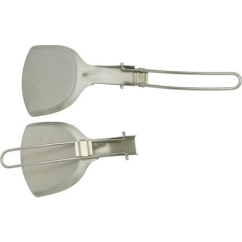 Outdoor Foldable Picnic Cookware Spatula Cooking Shovels Portable Stainless Steel Camping Shovel for Travel Camping Backpacking