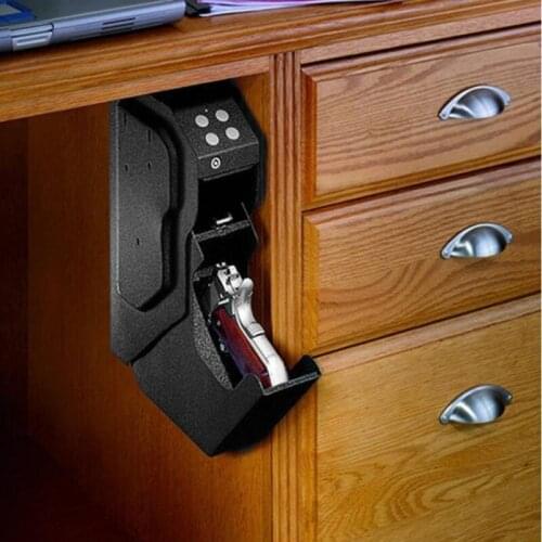 Fingerprint Gun Safes Pistol Safe Box Steel Gun Box Security Guns Fingerprint Password Unlock Anti-Burglary With Spare Key