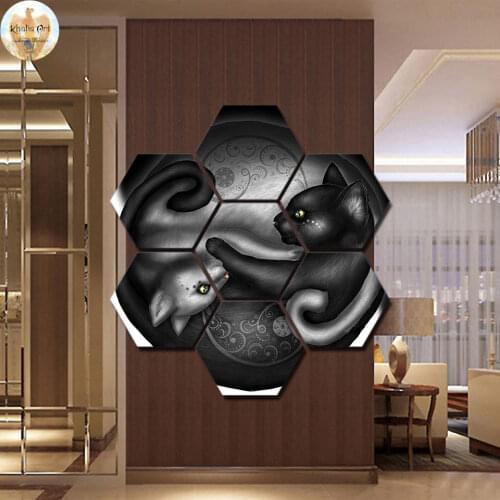 Yinyang by Khalia Art Wall Picture home decor Canvas painting Wall art print 7 panels canvas painting home decor Pictures print