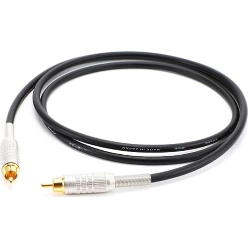 1Pcs RCA male plug cable CANARE F-10 gold-plated L-2T2S audio microphone cable fever video AV decoder HiFi accessories