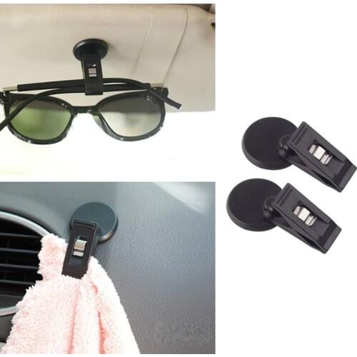 2 Pcs/Set Portable Utility Car Parking Ticket Clip Vehicle Glasses Hook Automobile Windshield Card Holder Auto Storage Supplies