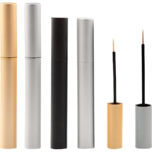 5ML Makeup Empty Liquid Eyeliner Refillable Bottle Matte Gold Silver Eyebrow Enhancer Eyelash Growth Serum Tubes Containers