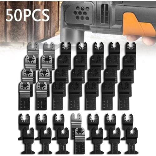 50pcs Universal Renovator Multitool Saw Blade Oscillating Multi Tool Wood Cutting Saw Blades for Bosh Fein Hand Tool Set