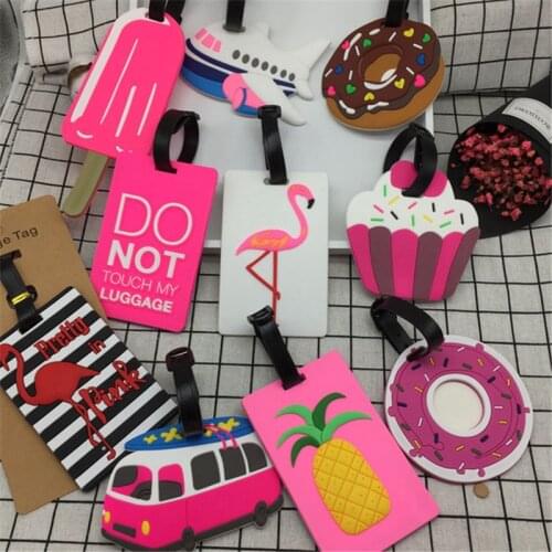 Travel Accessories Creative Luggage Tag Animal Cartoon Silica Gel Suitcase ID Addres Holder Baggage Boarding Portable Label LT20