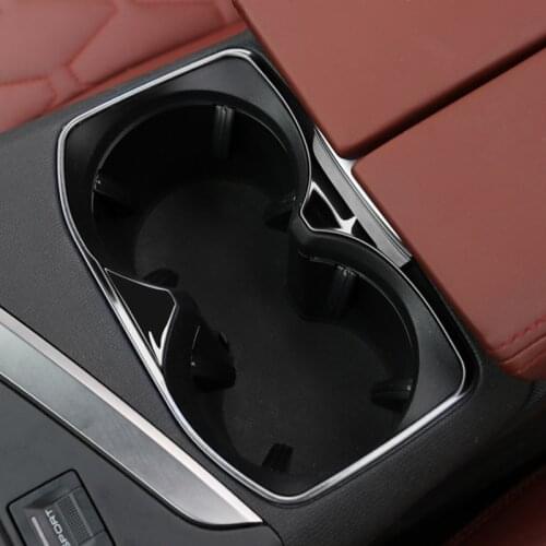 For Peugeot 3008 5008 GT 2017 2018 2019 Stainless Steel Interior Water Cup Holder Frame Cover Trim 1pcs Car Styling