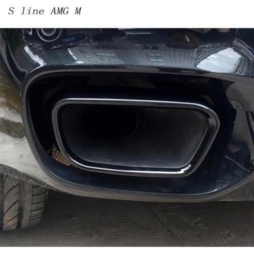 Car Styling For BMW X5 X6 F15 F16 for M Sports Version Exterior Accessories Auto Tail Throat Exhaust Pipe Decoration Covers Trim