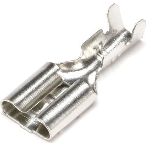 Free shipping 200pc 6.3MM female wiring terminals high quality crimp Cold pressed terminals for car connectors