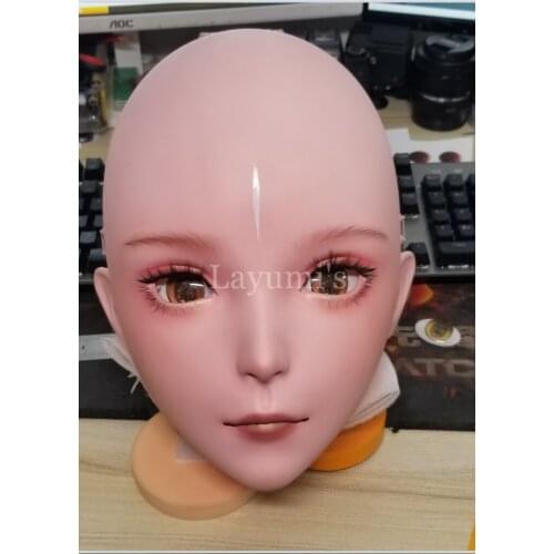 JW 26) Carton Anime CG Kigurumi Mask Cosplay Full Head Mask Kigurumi Diffuse Exhibition Crossdresser Halloween Cospaly Mask