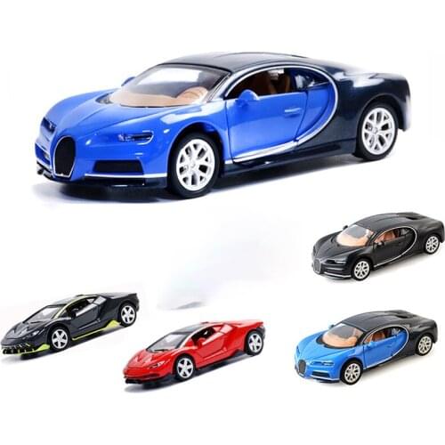 1:32 Car Model For Lambor Buga Sports Car Alloy Car Childrens Toy Pullback Car Cake Baking Decoration Gift Boy Girl