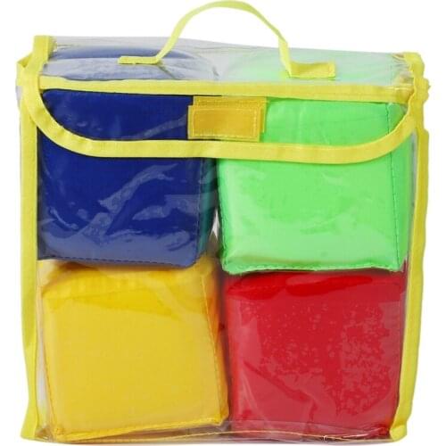 DIY Education Playing Dice, Pocket Squares ,Photo Pocket Foam Stacking Blocks - Set Of 4
