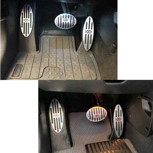 No Drill Brake Pedal Anti-Slip Aluminum Pedal Cover For MINI Cooper S JCW Countryman F60 R60 Accessories One R55 R61 F54 F55 F56