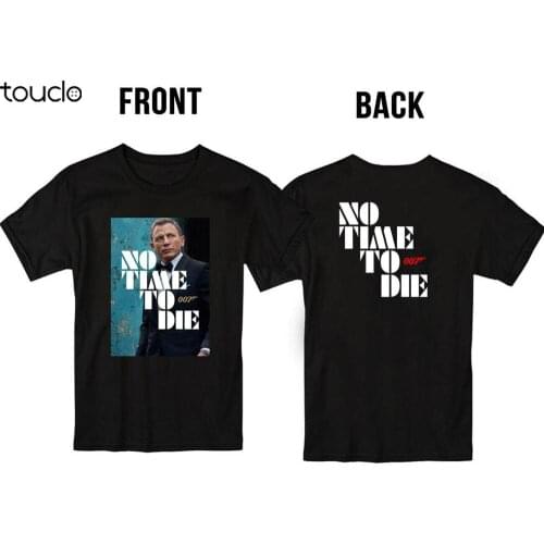 No Time To Die 007 James Bond Poster Movie T Shirt S-3XL Men Front Back Double sided