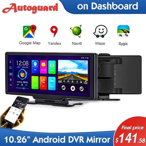 Latest Car DVR Camera 4G Android 8.1 Dash Camera WiFi GPS Recorder 1080P FHD Dual Lens Car Rearview Mirror ADAS Registrar DVRs