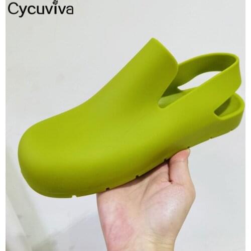 New Brand Flat Causal Boat Shoes Women Slip On Mules Ankle Wrap Rubber Loafers Slingback Summer Beach Sandals For Women