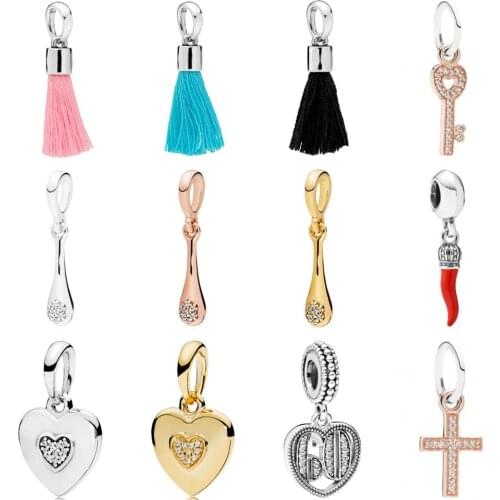 PDD DZ 20 925 Sterling Silver Spring New Charm Pendant with DIY Bracelet Necklace Jewelry Gift Carving Suitable for Women