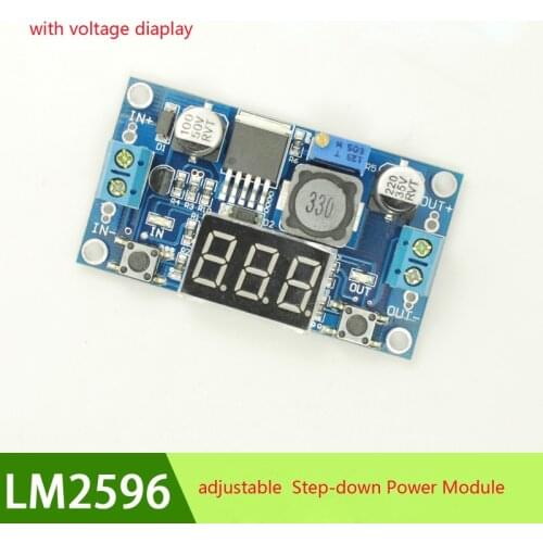 LM2596 Step-down Power Module DC 4.0~40 to 1.3-37V Adjustable + LED Voltmeter