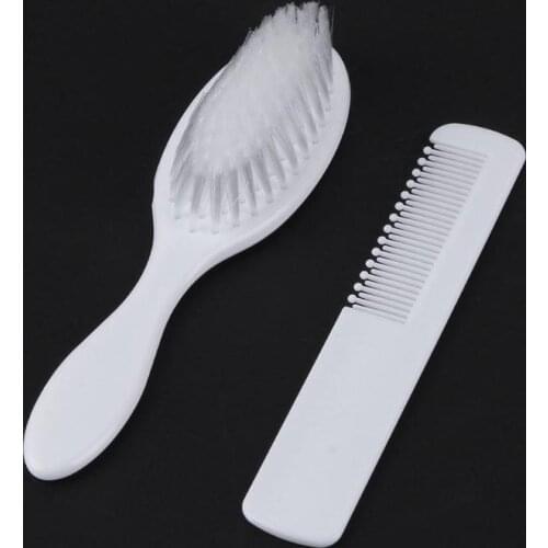 2pcs/Set Newborn Baby Hair Comb+Brush ABS Soft Head Scalp Remover Massager Hair Care Tool