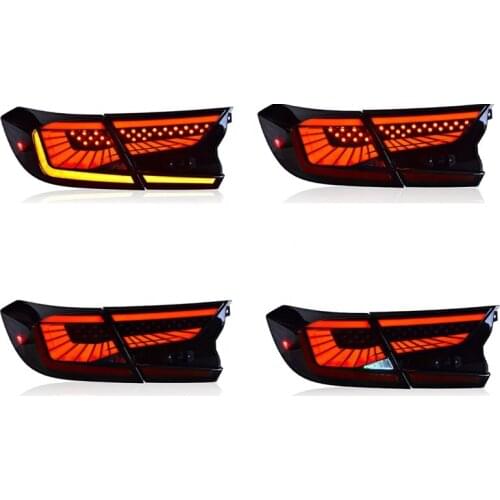 With Dynamic Turn Signal Reverse DRL Rear Lights For Accord 2018-UP Smoked Car Accessories LED Taillights For Honda Accord Light