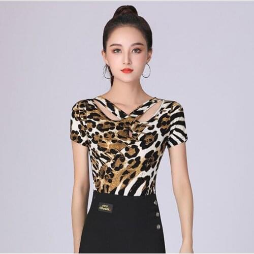 Sexy Women Ballroom Latin Dance practice Tops Leotard Short Sleeves Modern Waltz Dancing Costumes