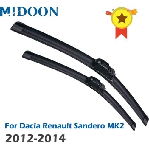 MIDOON Wiper Front Wiper Blades For Dacia Renault Sandero MK2 2012 2013 2014 Windshield Windscreen 22"20"