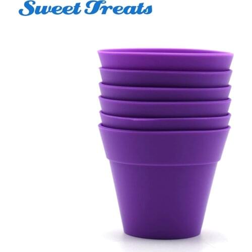Sweettreats Mini Flower Pot Silicone Baking Molds Pack of 6