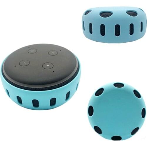 Silicone Case Cover for Amazon Echo Dot3 Bluetooth-compatible Speaker with Hollow Design