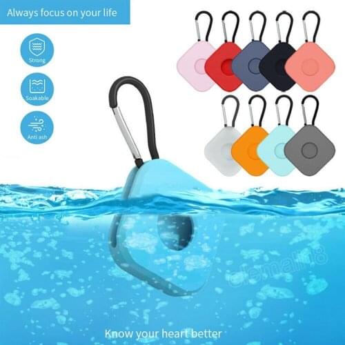 Silicone Protector Cover With Keychain For AirTags Shockproof Anti-Scratch Anti-Fall Silicone Protective Case Shell For Air Tags